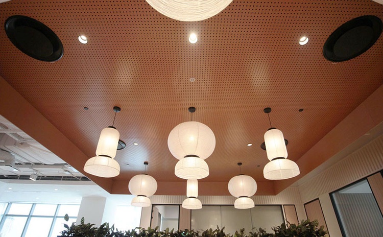 安徽宣城茶水間穿孔吸音板聲學工程-1